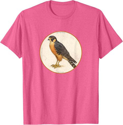Retro Aplomado Falcon Bird Design T-Shirt Design 10 Colors by Bird Fantastic | Birding Graphic Tee