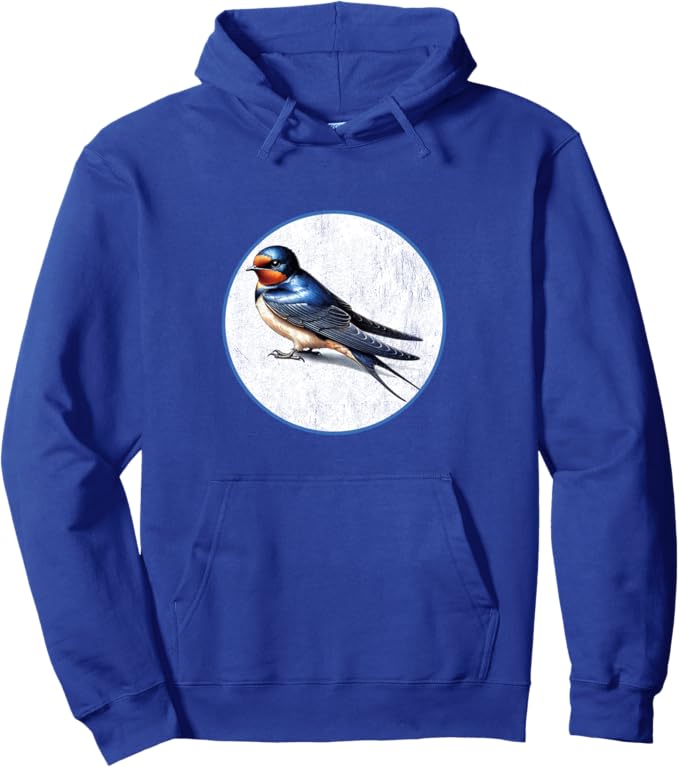 Retro Barn Swallow Hoodie – Vintage Bird Design Sweatshirt
