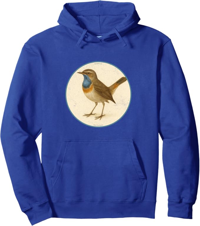 Retro Bluethroat Hoodie – Vintage Bird Design Sweatshirt