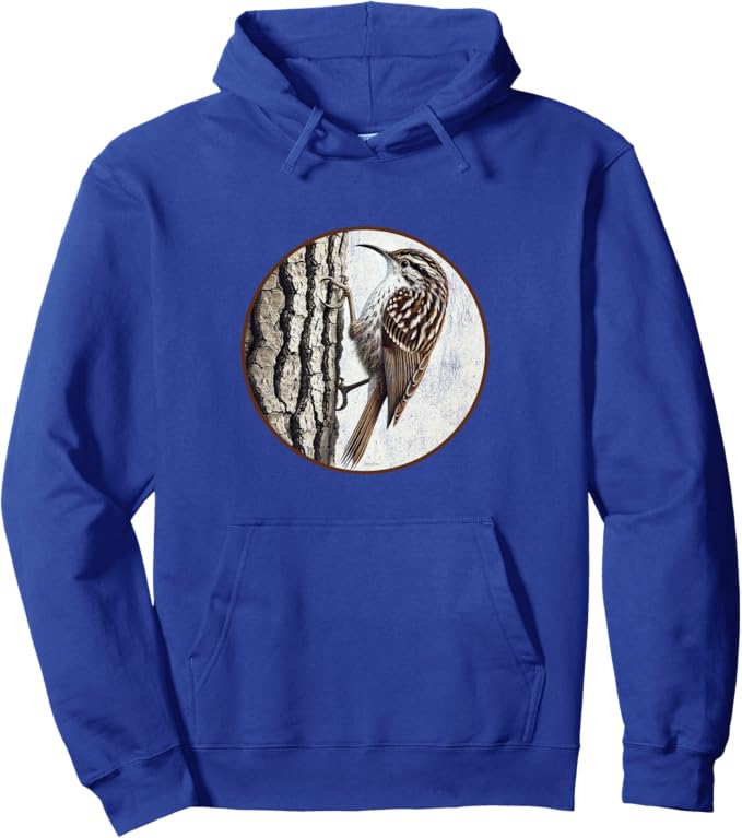 Retro Brown Creeper Hoodie – Vintage Bird Design Sweatshirt