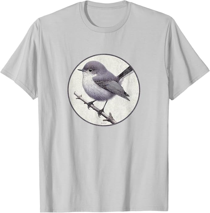California Gnatcatcher T-Shirt Retro Design by Bird.fan | Men's Birding Graphic Tee