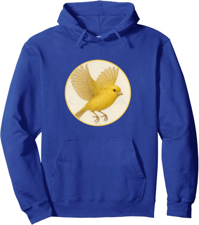 Retro Canary Hoodie – Vintage Bird Design Sweatshirt