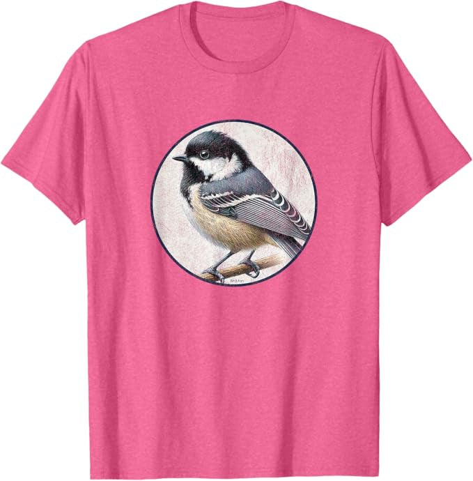 Coal Tit T-Shirt Retro Design by Bird.fan | Men's Birding Graphic Tee