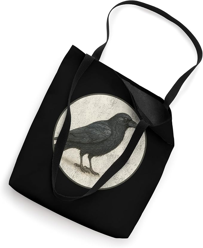 Colorful Retro American Crow Bird Design Tote Bag by Bird Fantastic