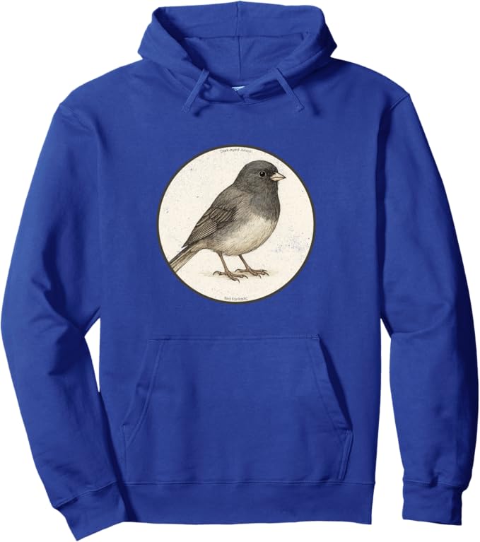 Retro Dark-Eyed Junco Hoodie – Vintage Bird Design Sweatshirt