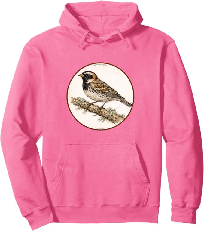 Retro Lapland Longspur Hoodie – Vintage Bird Design Sweatshirt