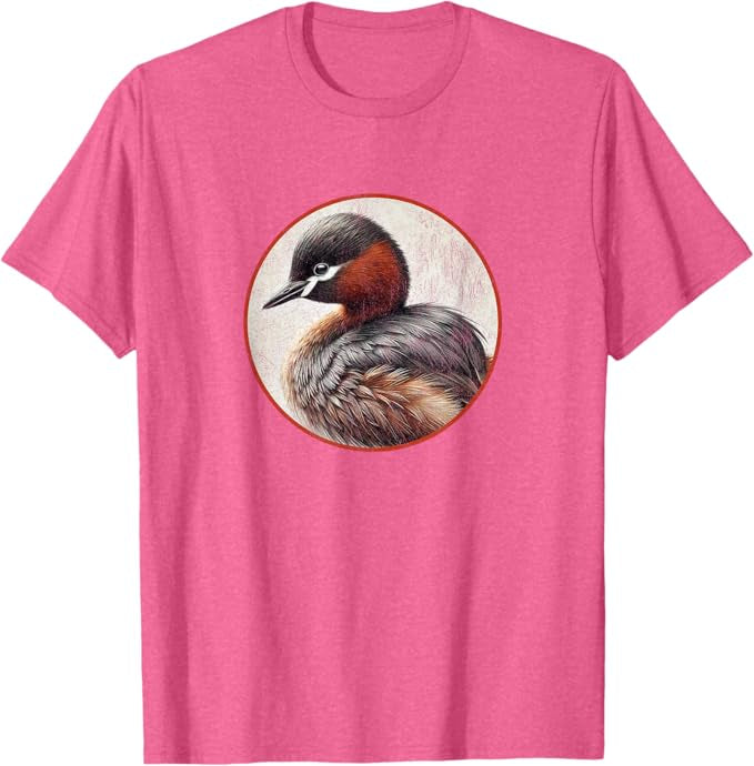 Little Grebe T-Shirt Retro Design by Bird.fan | Men's Birding Graphic Tee