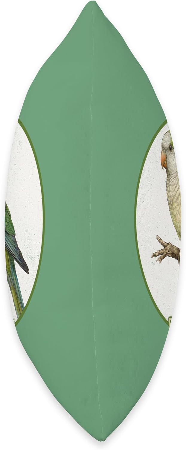 Colorful Retro Monk Parakeet Bird Design Throw Pillow | by Bird Fantastic