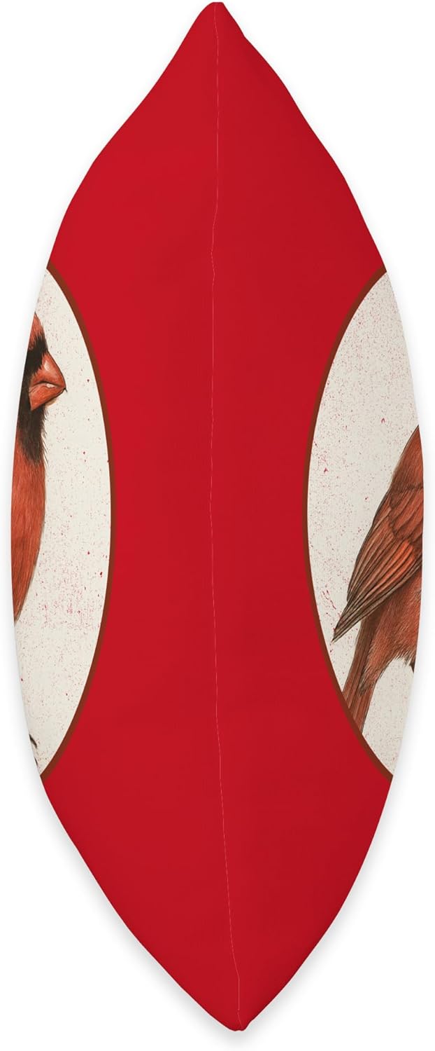 Colorful Retro Northern Cardinal Bird Design Throw Pillow | by Bird Fantastic