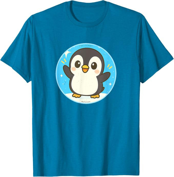 Super Cute Penguin Anime Bird Design by Bird.fan | Birding Graphic Tee