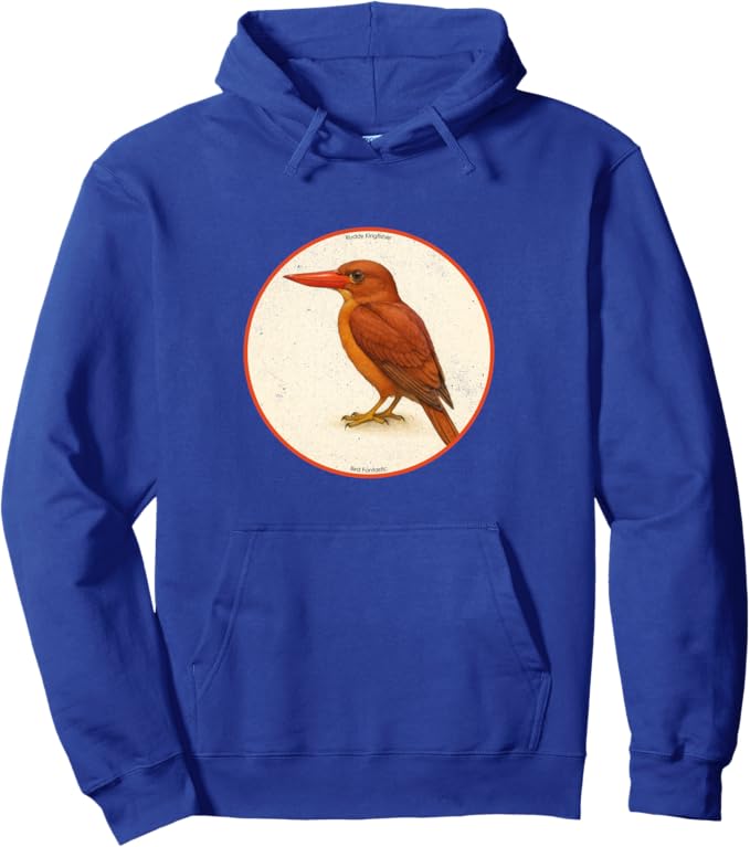 Retro Ruddy Kingfisher Hoodie – Vintage Bird Design Sweatshirt