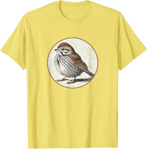Song Sparrow T-Shirt Retro Design by Bird.fan