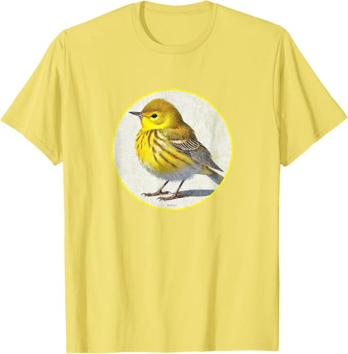 Yellow Warbler T-Shirt Retro Design by Bird.fan | Men's Birding Graphic Tee