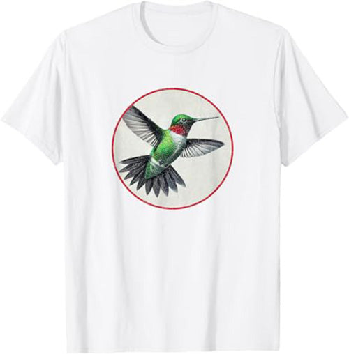 Hummingbird T-Shirt Retro Design by Bird.fan