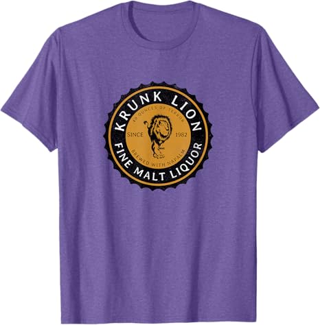 Retro Krunk Lion Fine Malt Liquor “Brewed with Napalm” T-Shirt | Graphic Tee