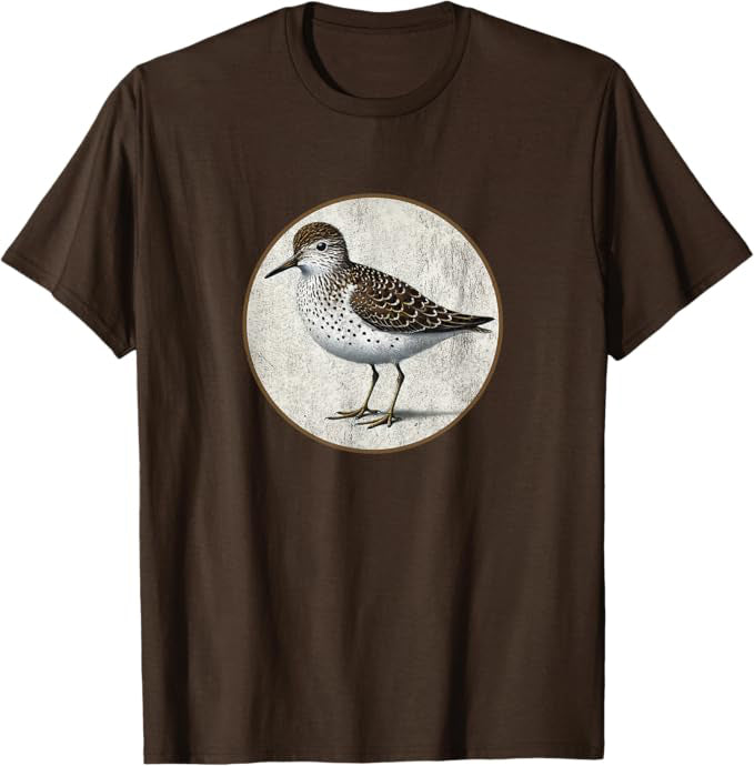 Retro Spotted Sandpiper Design T-Shirt Design 10 Colors by Bird Fantastic | Birding Graphic Tee