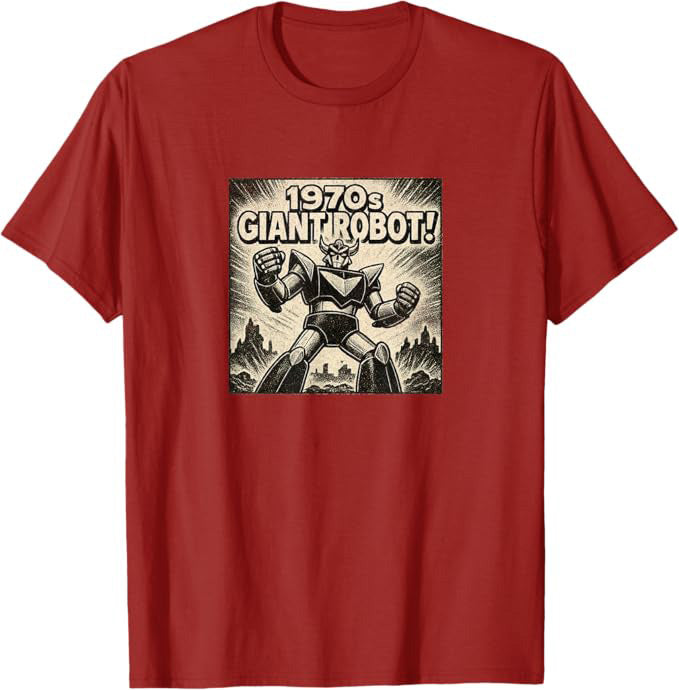 1970s Giant Robot Retro Mecha Anime Design T-Shirt | ComicBook.beer Graphic Tee