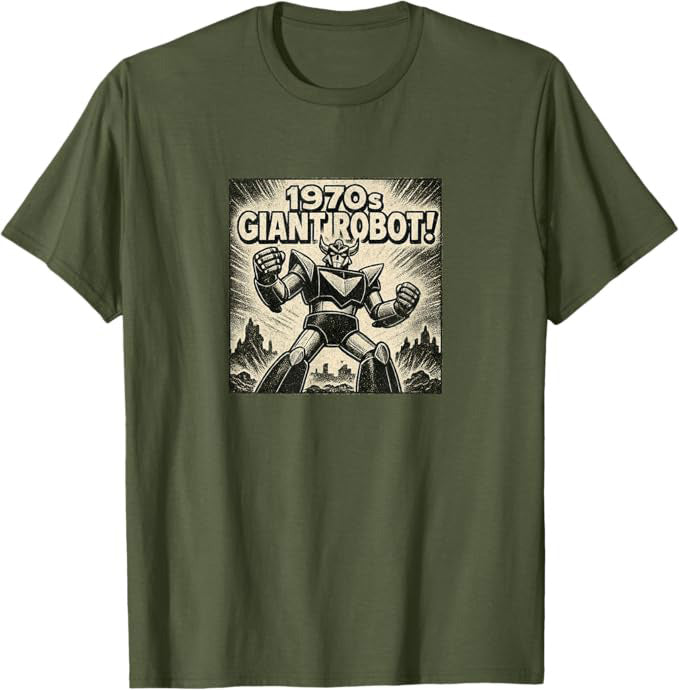 1970s Giant Robot Retro Mecha Anime Design T-Shirt | ComicBook.beer Graphic Tee