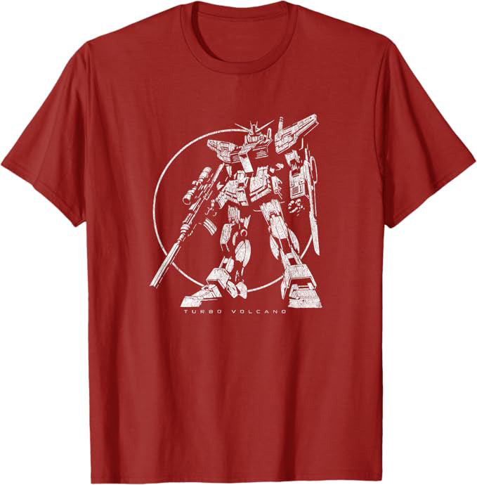 Retro 1980s Anime Mecha Distressed Future Robot Design T-Shirt | Graphic Tee