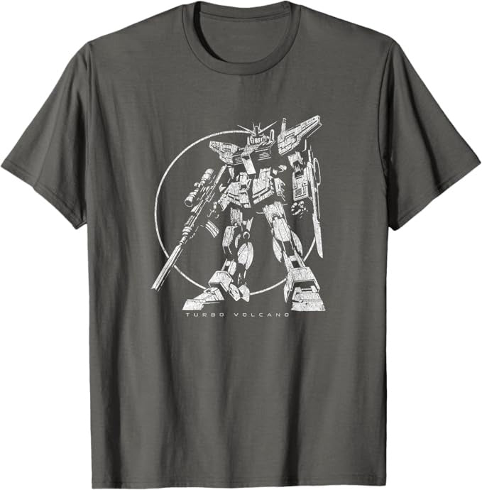 Retro 1980s Anime Mecha Distressed Future Robot Design T-Shirt | Graphic Tee