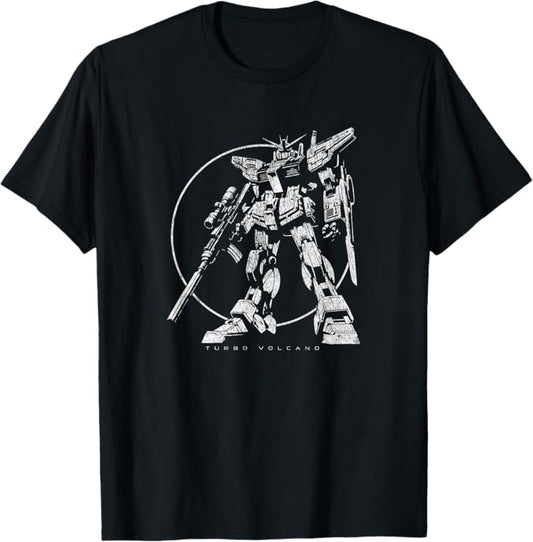 Retro 1980s Anime Mecha Distressed Future Robot Design T-Shirt | Graphic Tee