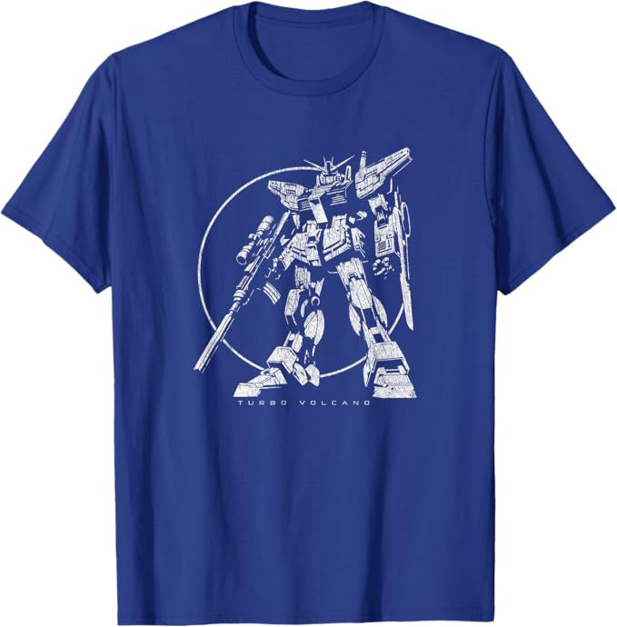 Retro 1980s Anime Mecha Distressed Future Robot Design T-Shirt | Graphic Tee