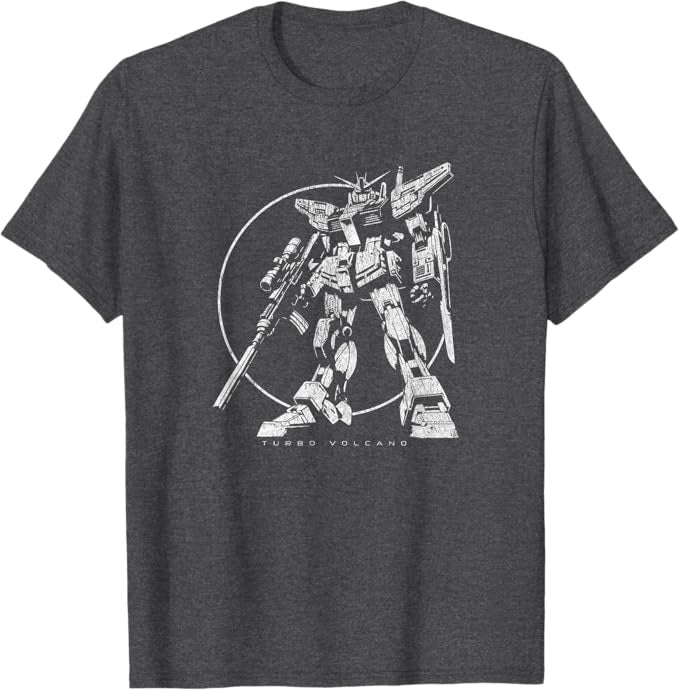 Retro 1980s Anime Mecha Distressed Future Robot Design T-Shirt | Graphic Tee