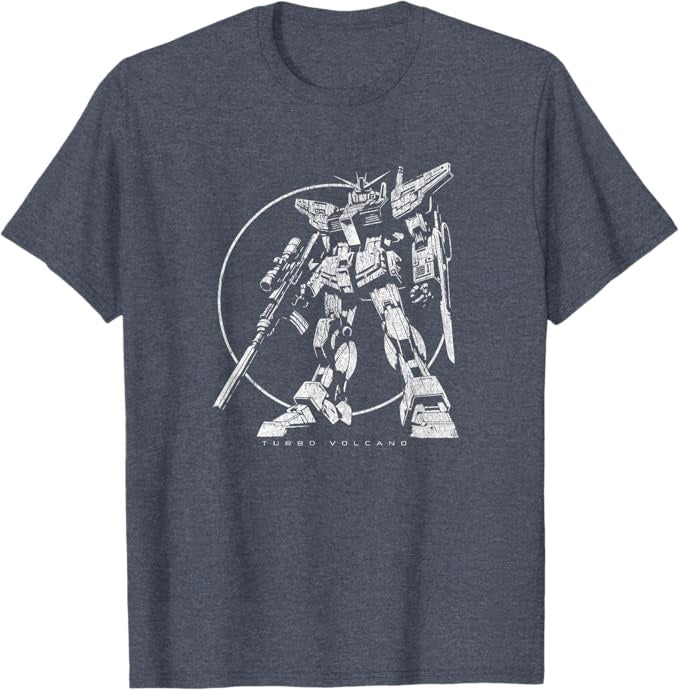 Retro 1980s Anime Mecha Distressed Future Robot Design T-Shirt | Graphic Tee