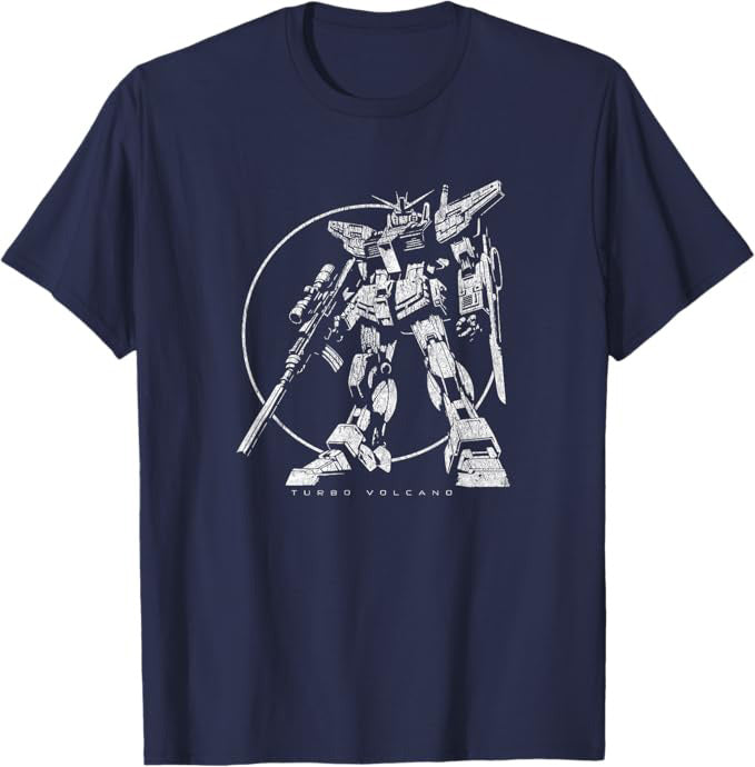 Retro 1980s Anime Mecha Distressed Future Robot Design T-Shirt | Graphic Tee
