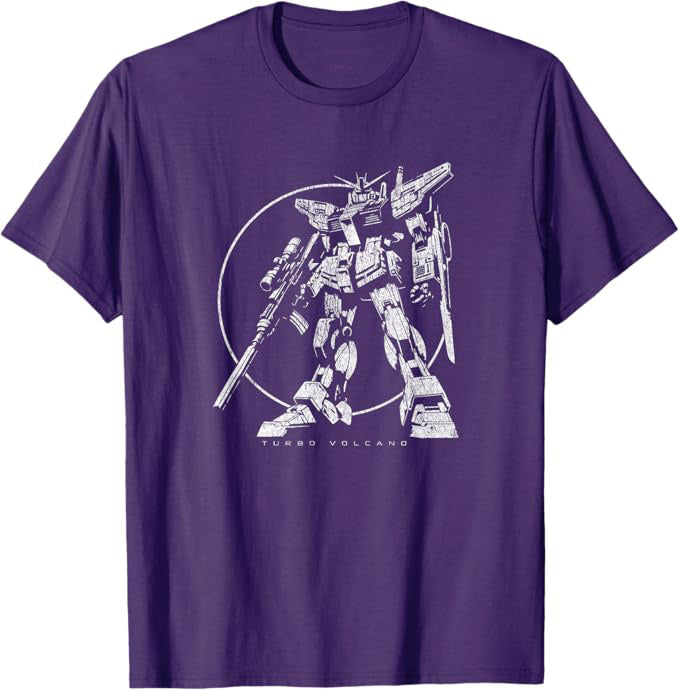 Retro 1980s Anime Mecha Distressed Future Robot Design T-Shirt | Graphic Tee
