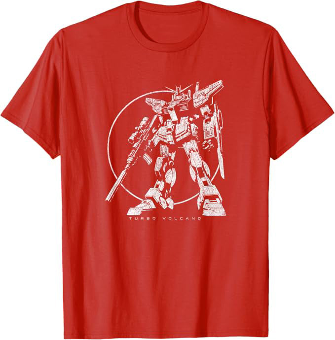 Retro 1980s Anime Mecha Distressed Future Robot Design T-Shirt | Graphic Tee