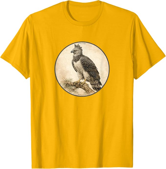 Retro Harpy Eagle T-Shirt Design 10 Colors by Bird Fantastic | Birding Graphic Tee