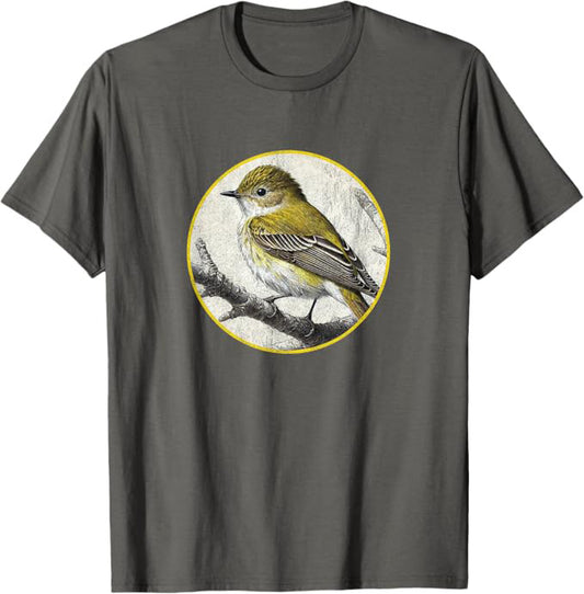 Acadian Flycatcher T-Shirt Retro Design by Bird.fan
