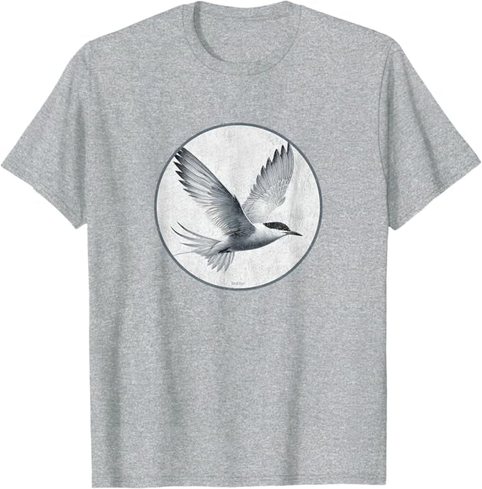 Aleutian Tern T-Shirt Retro Design by Bird.fan | Men's Birding Graphic Tee