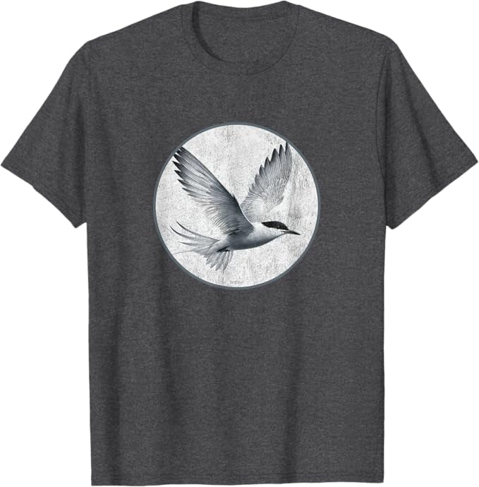 Aleutian Tern T-Shirt Retro Design by Bird.fan | Men's Birding Graphic Tee