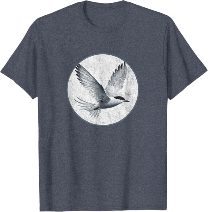 Aleutian Tern T-Shirt Retro Design by Bird.fan | Men's Birding Graphic Tee