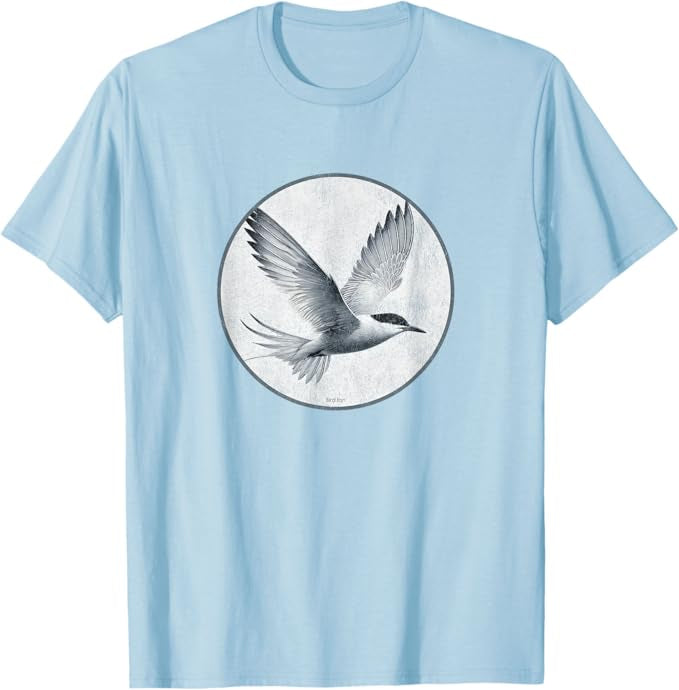 Aleutian Tern T-Shirt Retro Design by Bird.fan | Men's Birding Graphic Tee