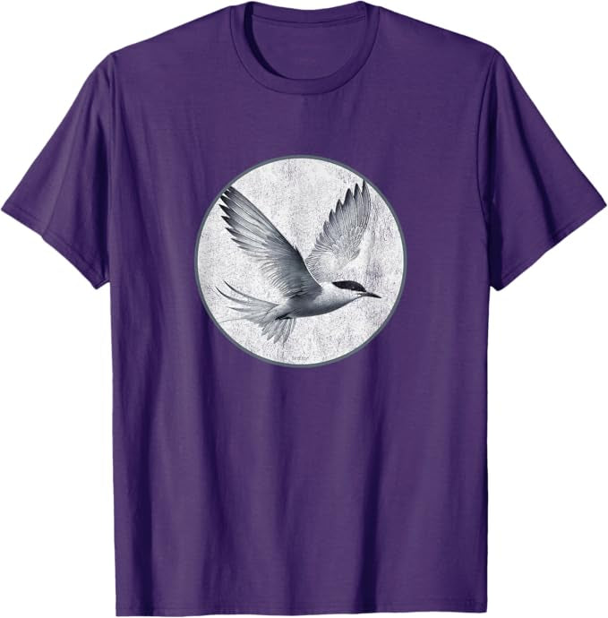 Aleutian Tern T-Shirt Retro Design by Bird.fan | Men's Birding Graphic Tee