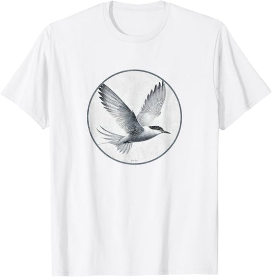 Aleutian Tern T-Shirt Retro Design by Bird.fan | Men's Birding Graphic Tee