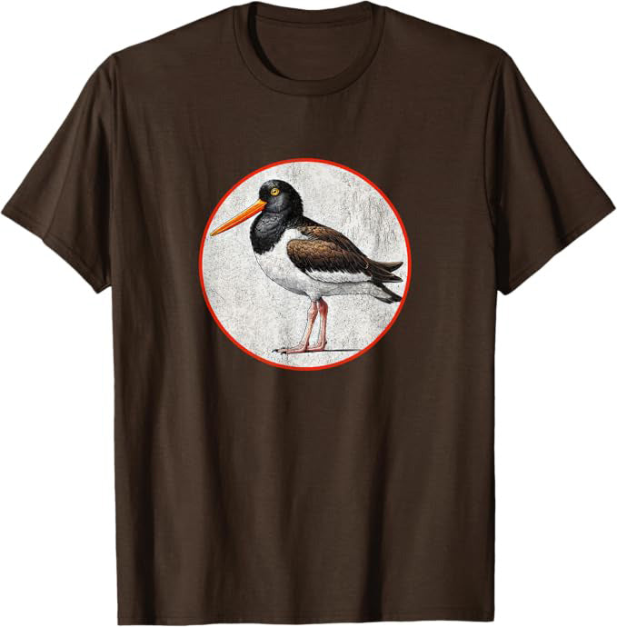 American Oystercatcher T-Shirt Retro Design by Bird.fan