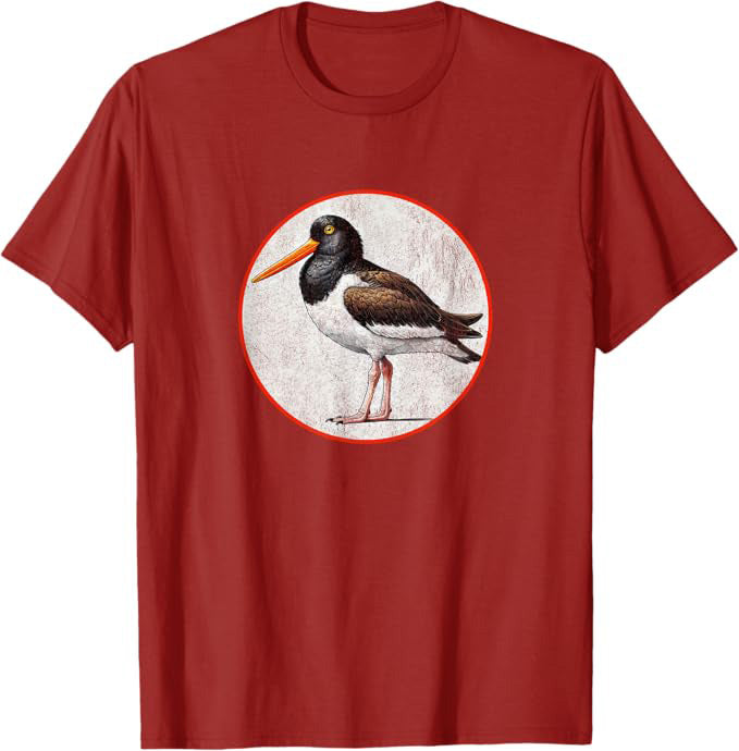 American Oystercatcher T-Shirt Retro Design by Bird.fan