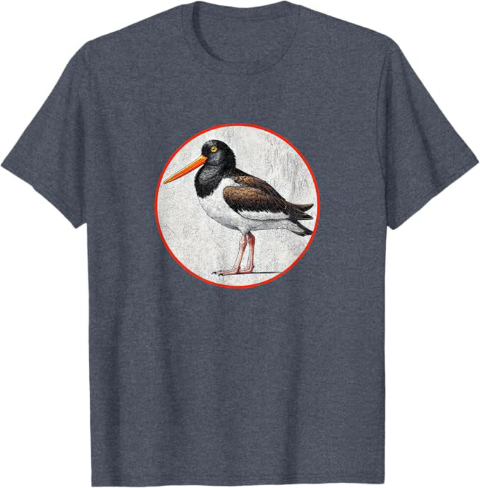 American Oystercatcher T-Shirt Retro Design by Bird.fan
