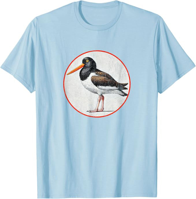 American Oystercatcher T-Shirt Retro Design by Bird.fan