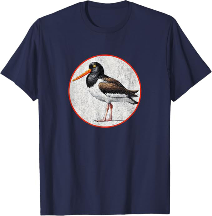 American Oystercatcher T-Shirt Retro Design by Bird.fan