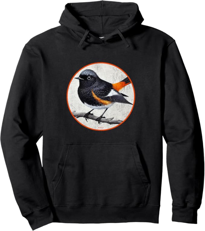 Retro American Redstart Hoodie – Vintage Bird Design Sweatshirt