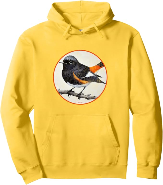 Retro American Redstart Hoodie – Vintage Bird Design Sweatshirt