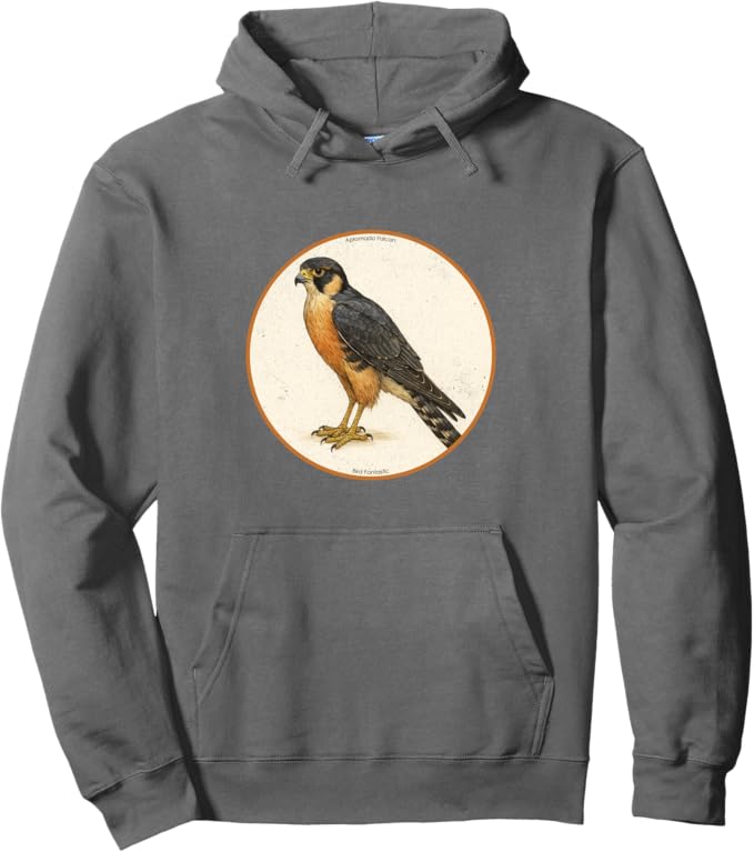 Retro Aplomado Falcon Hoodie – Vintage Bird Design Sweatshirt