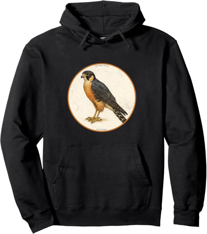 Retro Aplomado Falcon Hoodie – Vintage Bird Design Sweatshirt