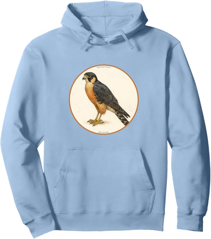 Retro Aplomado Falcon Hoodie – Vintage Bird Design Sweatshirt