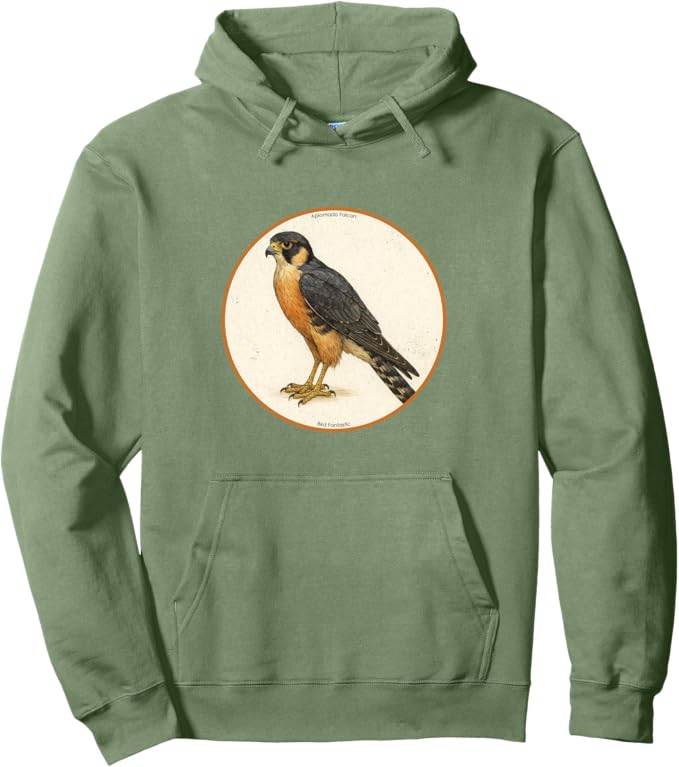 Retro Aplomado Falcon Hoodie – Vintage Bird Design Sweatshirt